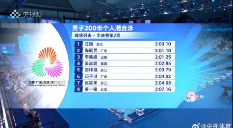 游泳健将汪顺再创佳绩！200米混合泳轻松晋级决赛，明晚见证巅峰对决
