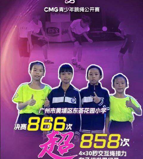 广州小学生跳绳破世界纪录！交互绳接力866次背后的团队配合秘诀